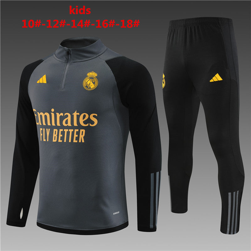 Real madrid childrens on sale tracksuit