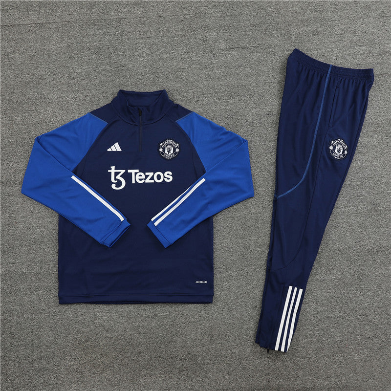 Man united hotsell blue tracksuit